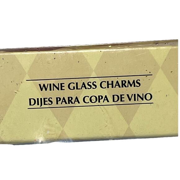 Cypress Home Wine Glass Charms Set Of 6 Holiday Ornament Design Open Box New - Picture 4 of 8